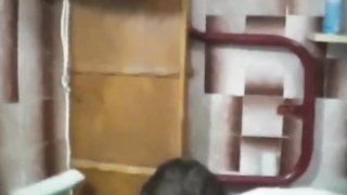 Girl gets fucked and spanked face down in the toilet