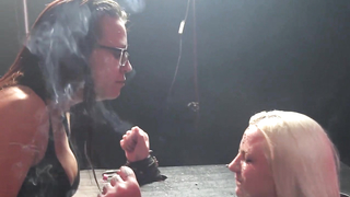 Quebec - Blond face spitting and ash humiliation